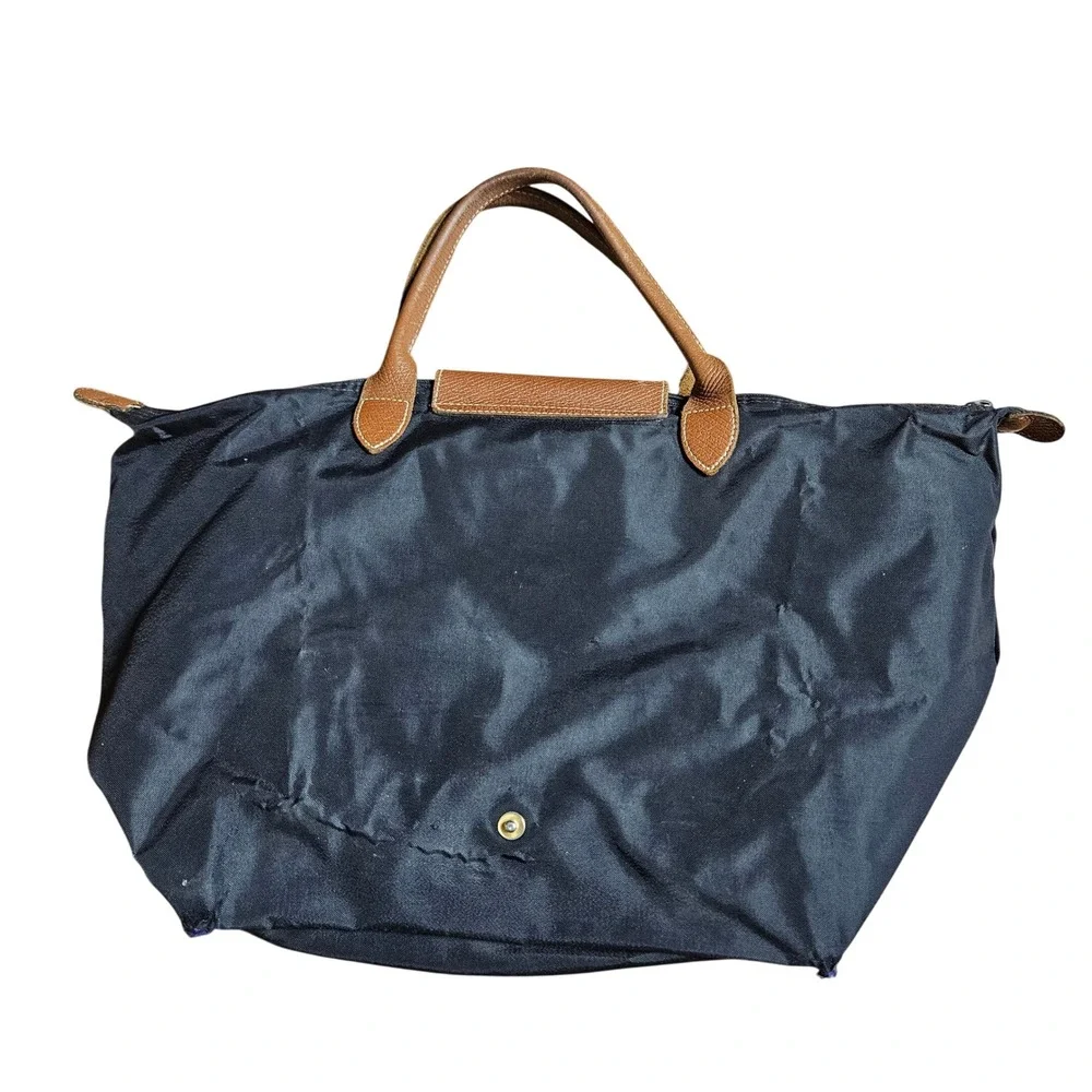 Longchamp Le Pliage Original Handbag Nylon Tote Bag L Leather Trim Foldable